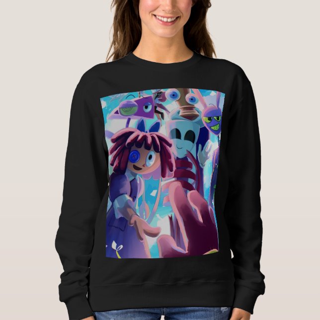 Den fantastiska digitala cirkus-tröjan t shirt (Framsida)