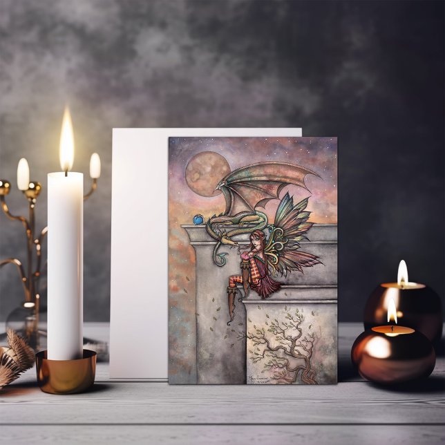 Den fantastiska Fairy and Dragon Art Kort (Skapare uppladdad)