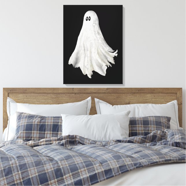 Den fantastiska Ghost från Halloween Teckning Canvastryck (Insitu (sovrum))