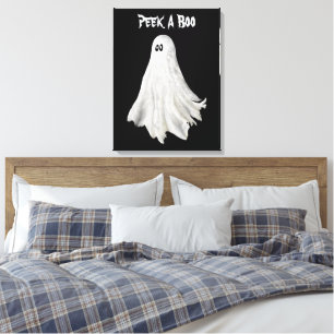 Den fantastiska Ghost från Halloween Teckning Canvastryck
