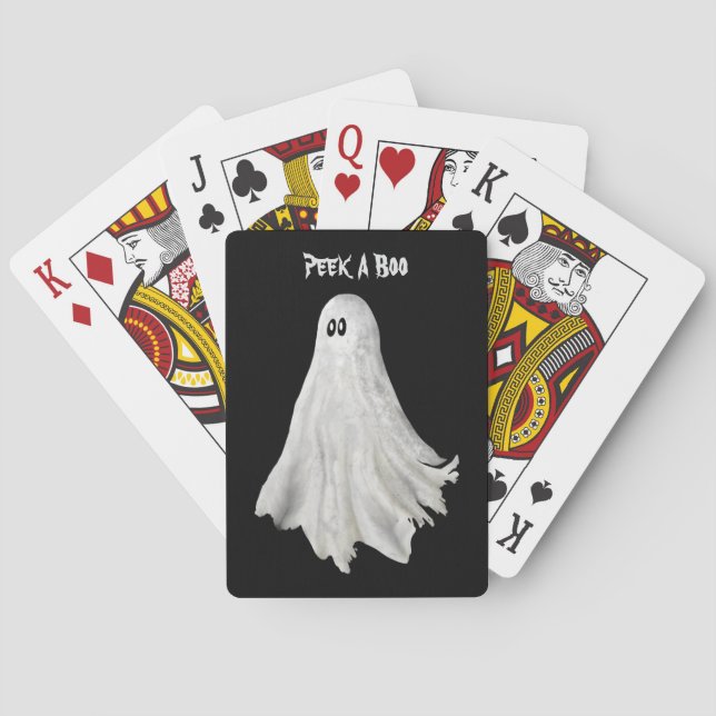 Den fantastiska Ghost från Halloween Teckning Casinokort (Baksidan)