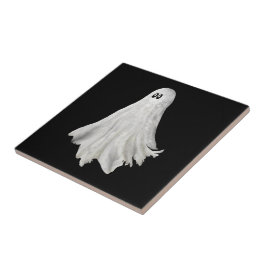 Den fantastiska Ghost från Halloween Teckning Kakelplatta
