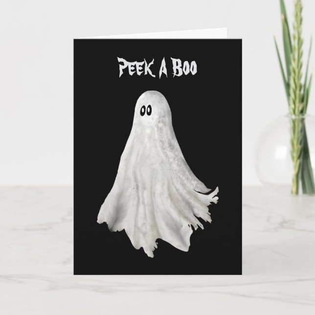 Den fantastiska Ghost från Halloween Teckning Kort (Framsida)