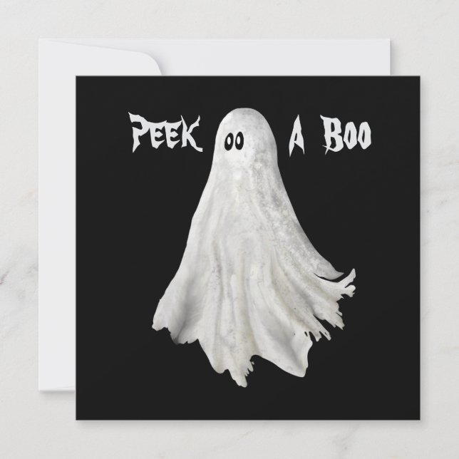 Den fantastiska Ghost från Halloween Teckning Kort (Framsida)