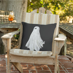 Den fantastiska Ghost från Halloween Teckning Kudde