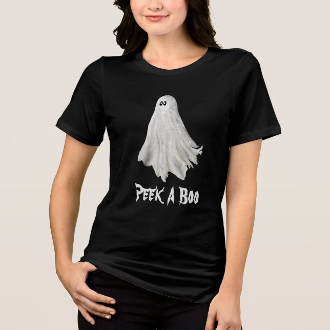 Den fantastiska Ghost från Halloween Teckning T Shirt (Framsida)