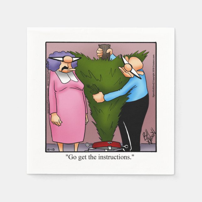 Den fantastiska julen Humor Napkins Pappersservett (Framsidan)