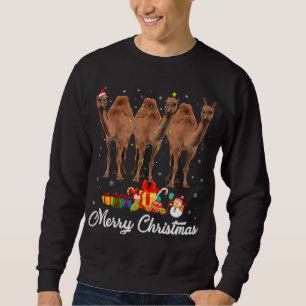 Den fantastiska julen Ljus Julafton Pajama Camel A Lång Ärmad Tröja