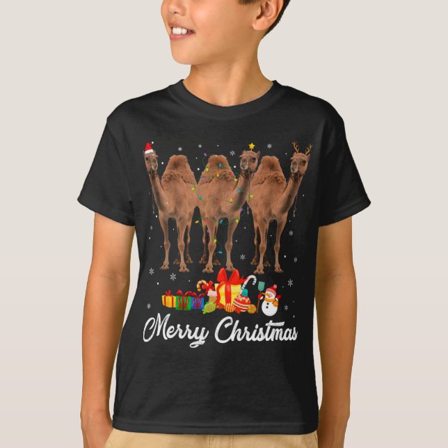Den fantastiska julen Ljus Julafton Pajama Camel A T Shirt (Framsida)