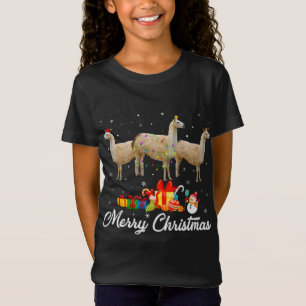 Den fantastiska julen Ljus Julafton Pajama Llama A T Shirt