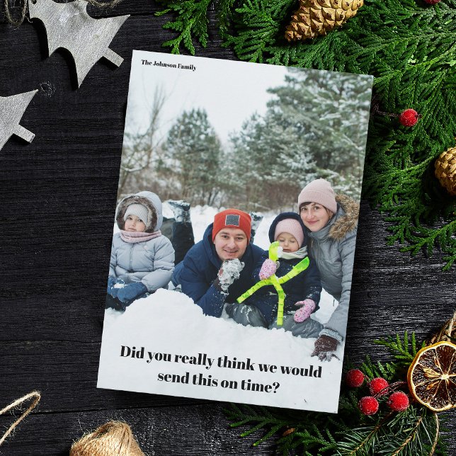 Den fantastiska julfamiljen Procrastination Belet Julkort (Skapare uppladdad)