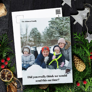 Den fantastiska julfamiljen Procrastination Belet Vykort