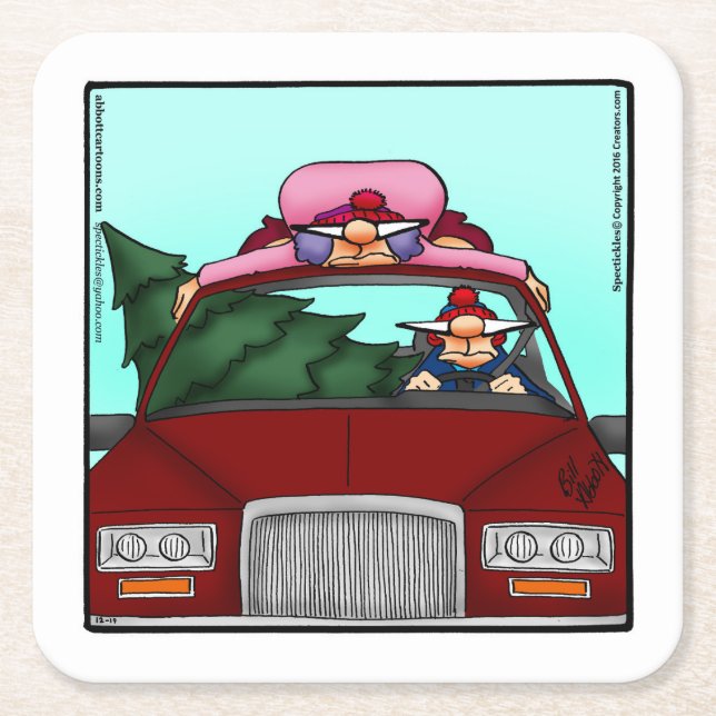 Den fantastiska Pappra Underläggen Humor vid jul Underlägg Papper Kvadrat (Framsidan)