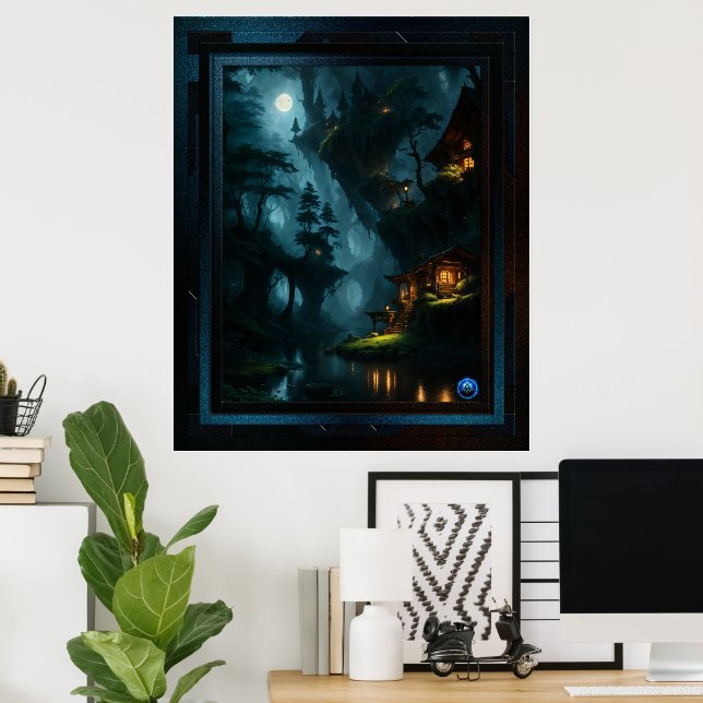 Den fantastiska skogen av coi av Xzendor7 Poster (Hemmakontoret)