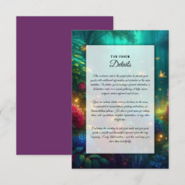 Den fantastiska skogen av radikant judar Bröllop Tilläggskort