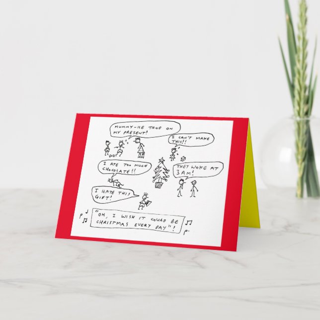 Den fantastiska Tecknaden för Chaos-julen i familj Helgkort (Framsida)