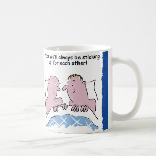 Den fantastiska Tecknaden Gay Manar i Bed Kaffemugg