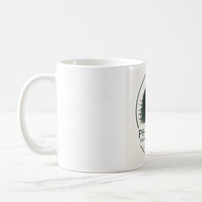Den Fantomatiska Trädplanteraren i Aten Kaffemugg (Vänster)