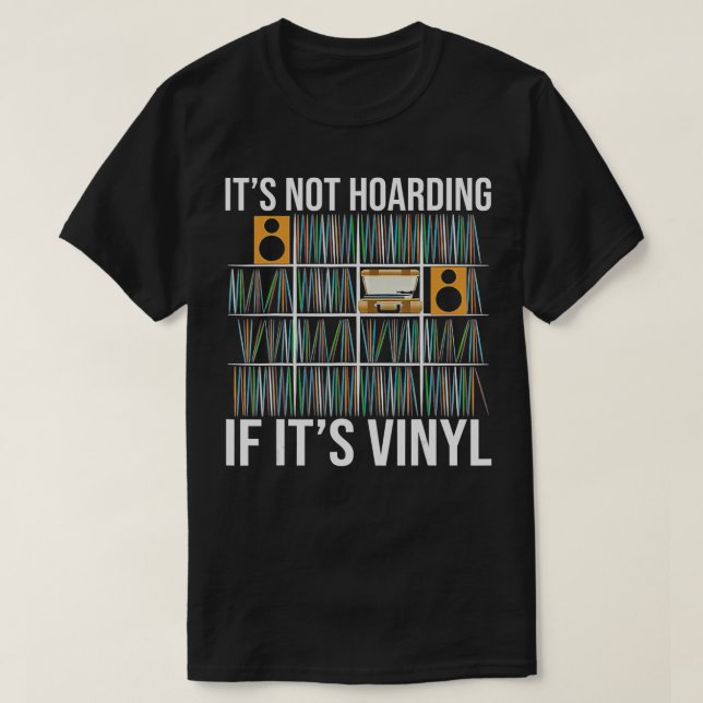 Den får inte vara i skydd om vinylfunna vinylregis t shirt (Design framsida)