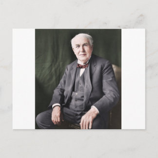 Den färgade bilden av Thomas Edison Vykort