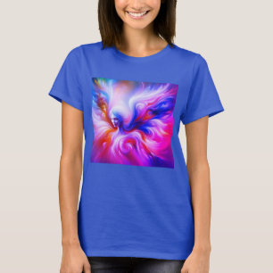 Den färgglada, luftiga ängeln på framsidan av en t shirt
