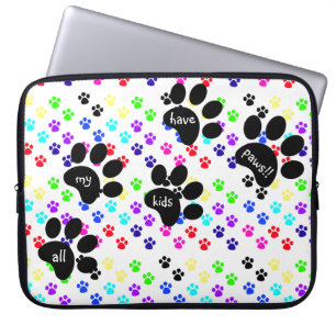 Den färgrika älsklings- tass avtryck, alla min laptop sleeve