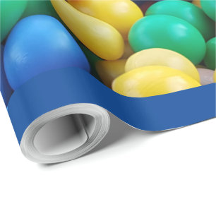 Den färgrika bollgropen klumpa ihop sig ungelek presentpapper