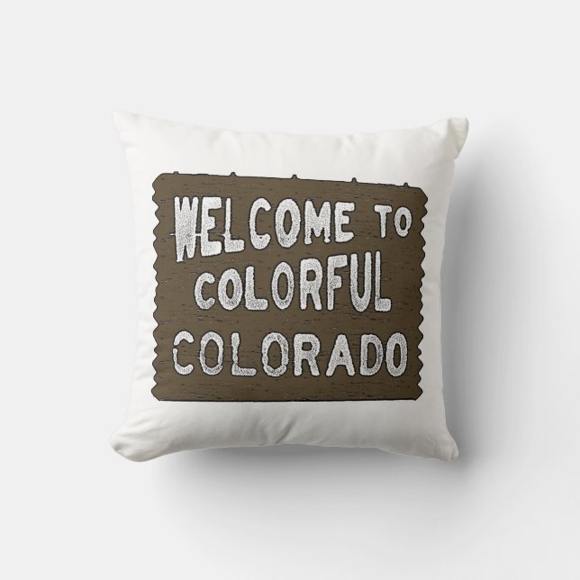 Den färgrika Colorado välkomnandet undertecknar Kudde (Framsida)