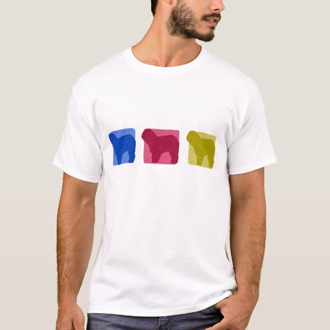 Den färgrika gammala engelska sheepdogen tee shirt (Framsida)