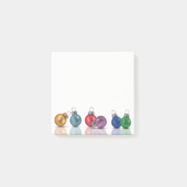 Den färgrika julen glitter somprydnadar post-it block