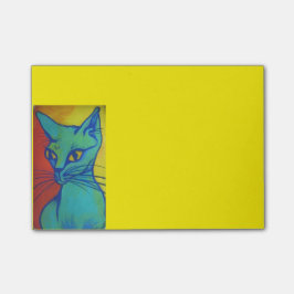 den färgrika katten postar det noterar post-it block