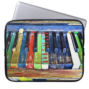 Den färgrika målade totot för musik för laptop sleeve