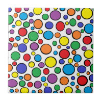 Den färgrika polka dots belägger med tegel