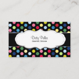Den färgrika polkaen pricker visitkortar visitkort