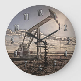 Den färgrika pumpa enheten på solnedgången tar tid stor klocka