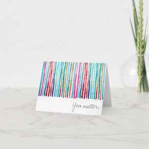 Den färgrika randen betyder du Notecard Kort