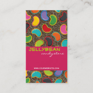 Den färgrika Retro roliga Jellybeanspopet Visitkort