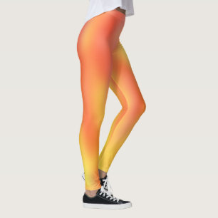 Den färgrika röda orangen flammar lutningmönste leggings