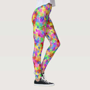 Den färgrika splatteren målar neon för leggings