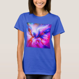 Den färgrika stormiga ängeln på framsidan av en bl t shirt