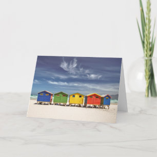 Den färgrika stranden inhyser Muizenberg, Kort
