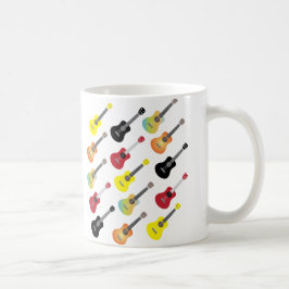 Den färgrika ukulelen mönstrar musik kaffemugg