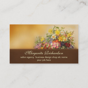 den färgrika victorianen blommar visitkort