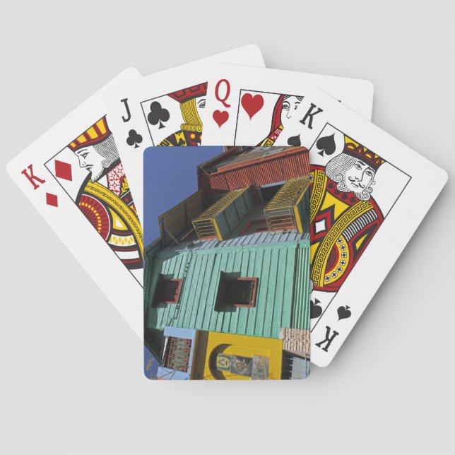 Den färgstarka arkitekturen i La Boca-området Spel Kort (Baksidan)