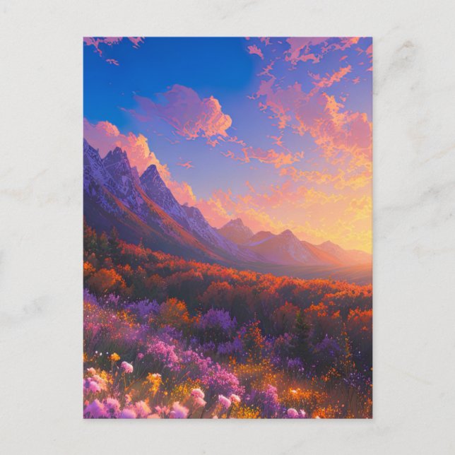 Den färgstarka dalen vykort (Framsida)