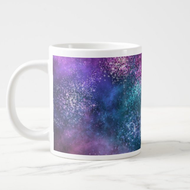 Den färgstarka galaxen jumbo mugg (Vänster)