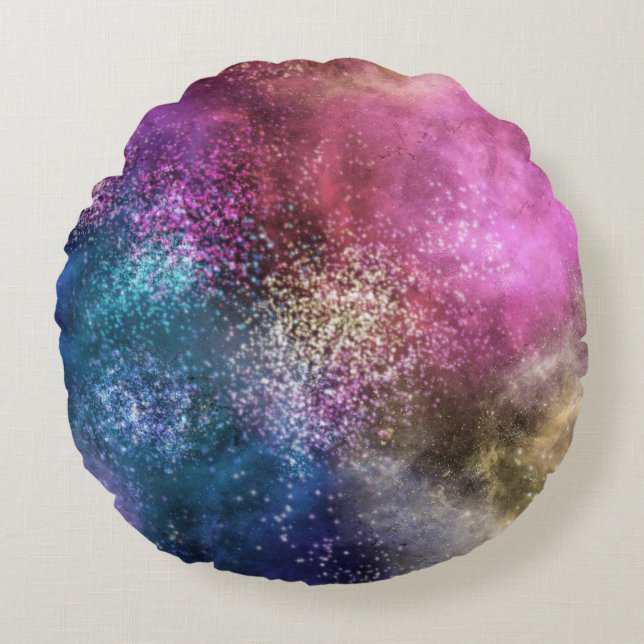 Den färgstarka galaxen rund kudde (Framsidan)