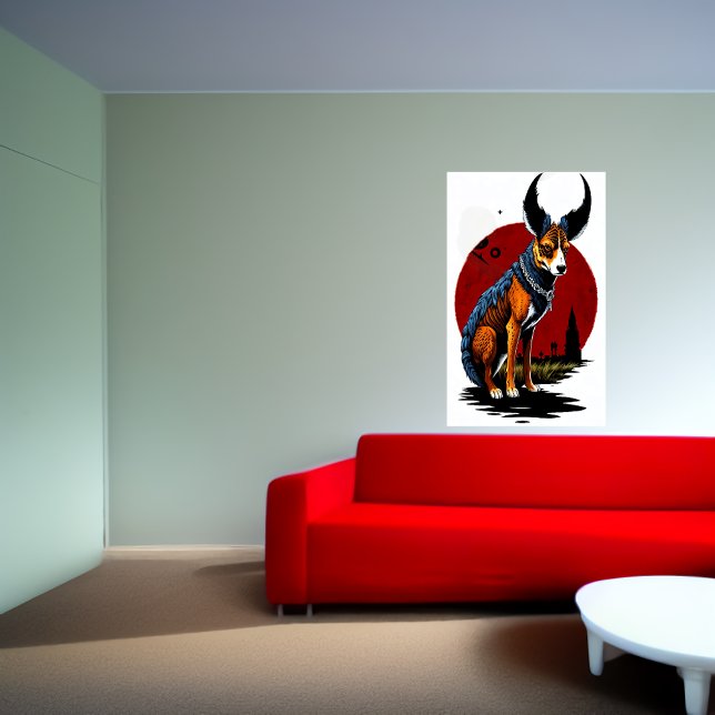 Den fasade Hund | AI Art Poster (Skapare uppladdad)