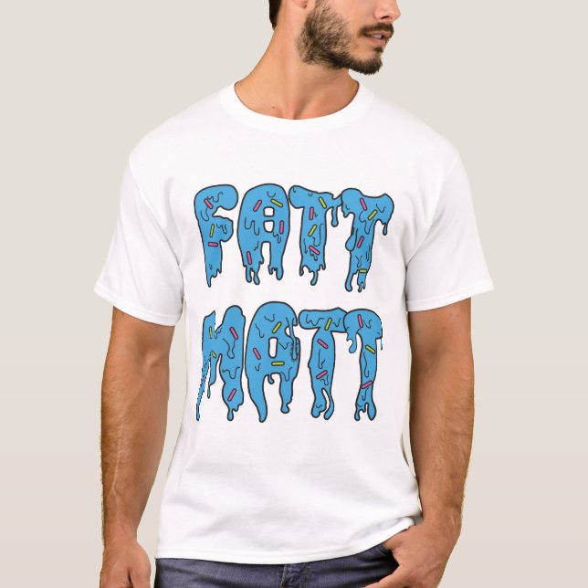 Den Fatt Matt munken shoppar skjortan T Shirt (Framsida)
