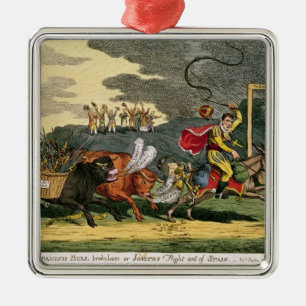 Den fattiga spanska tjuren förlorar eller, Joseph Julgransprydnad Metall